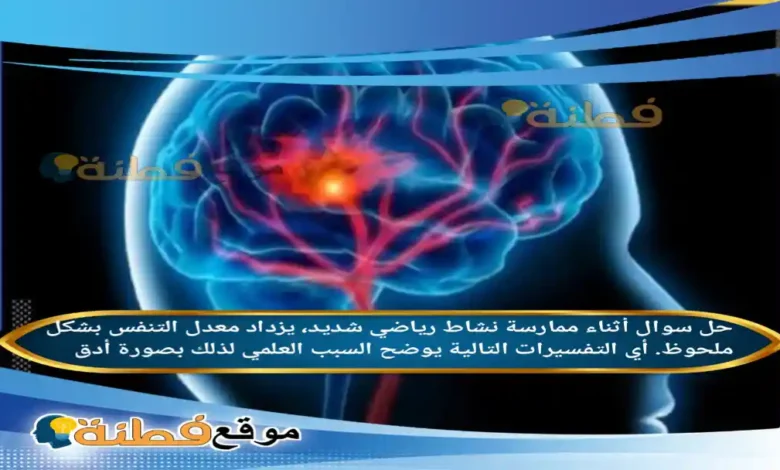 أثناء ممارسة نشاط رياضي شديد، يزداد معدل التنفس بشكل ملحوظ. أي التفسيرات التالية يوضح السبب العلمي لذلك بصورة أدق