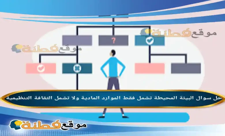 البيئة المحيطة تشمل فقط الموارد المادية ولا تشمل الثقافة التنظيمية