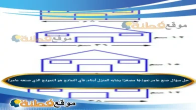 صنع عامر نموذجًا مصغرًا يشابه المنزل أدناه، فأي النماذج هو النموذج الذي صنعه عامر؟