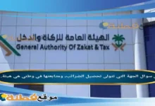 الجهة التي تتولى تحصيل الضرائب، ومتابعتها في وطني هي هيئة...