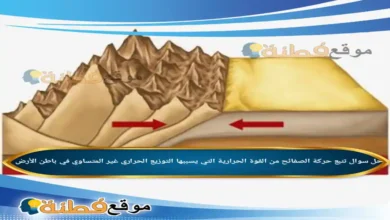 تنبع حركة الصفائح من القوة الحرارية التي يسببها التوزيع الحراري غير المتساوي في باطن الأرض .