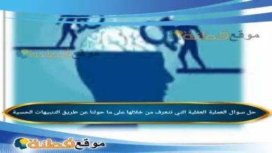 العملية العقلية التي نتعرف من خلالها على ما حولنا عن طريق التنبيهات الحسية