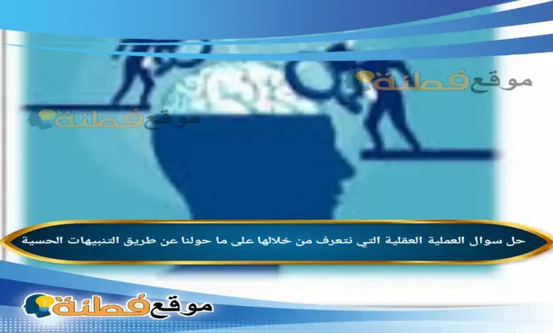 العملية العقلية التي نتعرف من خلالها على ما حولنا عن طريق التنبيهات الحسية