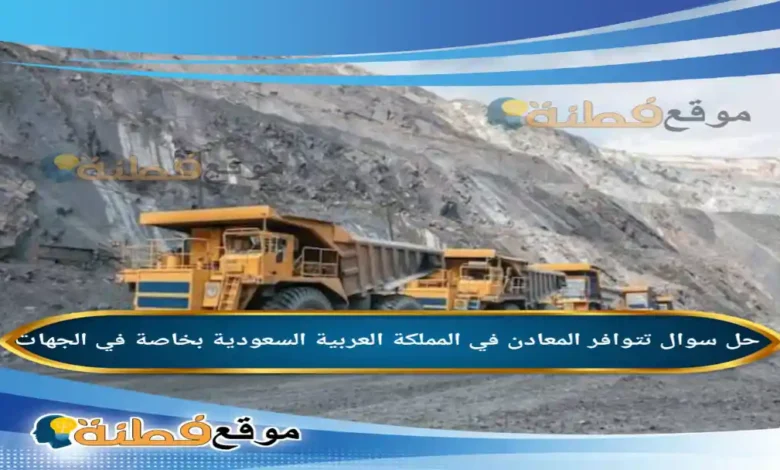 تتوافر المعادن في المملكة العربية السعودية بخاصة في الجهات
