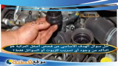 الهدف الأساسي من فحص أسفل المركبة هو التأكد من وجود أي تسريب للزيوت أو السوائل فقط؟