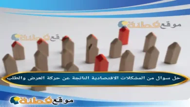 من المشكلات الاقتصادية الناتجة عن حركة العرض والطلب