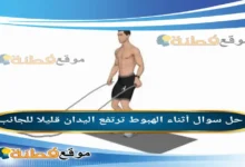 أثناء الهبوط ترتفع اليدان قليلا للجانب