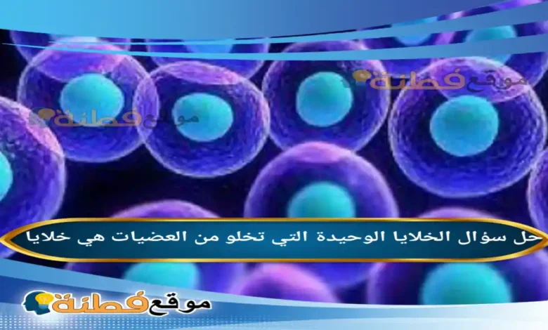الخلايا الوحيدة التي تخلو من العضيات هي خلايا