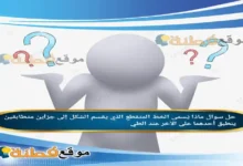 ماذا يُسمى الخط المتقطع الذي يقسم الشكل إلى جزأين متطابقين ينطبق أحدهما على الآخر عند الطي