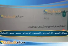 المحور الرأسي في المستوى الإحداثي يسمى محور الصادات