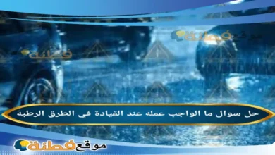 ما الواجب عمله عند القيادة في الطرق الرطبة