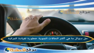 ما هي أكثر الحالات الجوية خطورة لقيادة المركبة