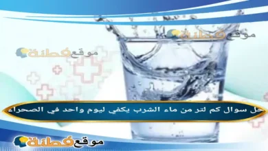 كم لتر من ماء الشرب يكفي ليوم واحد في الصحراء