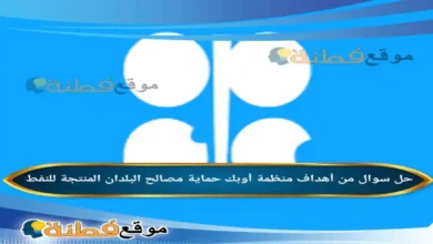 من أهداف منظمة أوبك حماية مصالح البلدان المنتجة للنفط