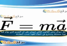 ينص القانون الثاني لنيوتن على أن الجسم الذي يؤثر فيه قوة محصلة يتسارع في اتجاه القوة حسب المعادلة