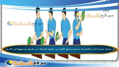 ضربة الصد الأمامية تستخدم لمنع الكرة من تجاوز الشبكة عن طريق توجيهها إلى الأرض