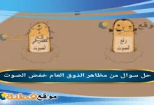 من مظاهر الذوق العام خفض الصوت