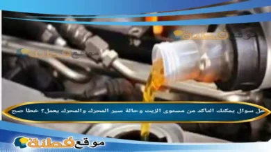 يمكنك التأكد من مستوى الزيت وحالة سير المحرك والمحرك يعمل؟ خطأ صح