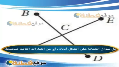 اعتمادًا على الشكل أدناه ، أي من العبارات التالية صحيحة