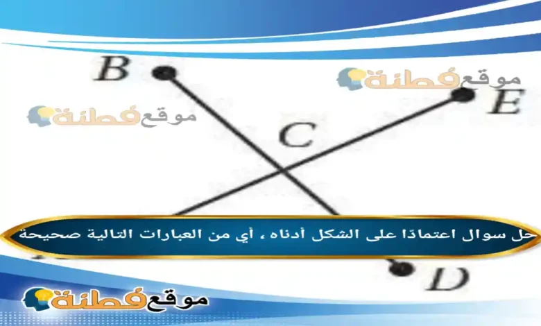 اعتمادًا على الشكل أدناه ، أي من العبارات التالية صحيحة