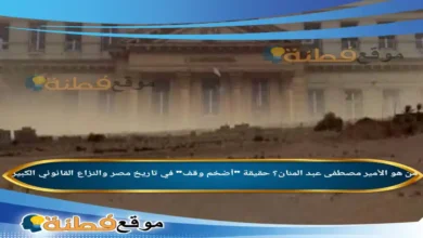 من هو الأمير مصطفى عبد المنان حقيقة أضخم وقف في تاريخ مصر والنزاع القانوني الكبير