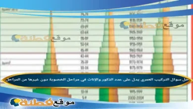 التركيب العمري يدل على عدد الذكور والإناث في مراحل الخصوبة دون غيرها من المراحل.