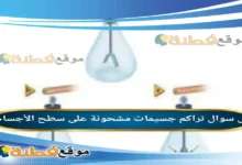 تراكم جسيمات مشحونة على سطح الأجسام.