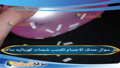 عندلك الاجسام تكتسب شجنات كهربائيه ساكنه