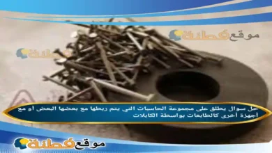 يطلق على مجموعة الحاسبات التي يتم ربطها مع بعضها البعض أو مع أجهزة أخرى كالطابعات بواسطة الكابلات