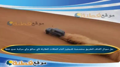 أكتاف الطريق مخصصة للتجاوز أثناء الحالات الطارئة لأي سائق وأي مركبة صح خطأ