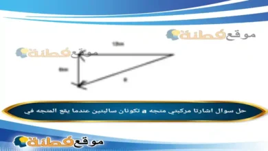 اشارتا مركبتي متجه a تكونان سالبتين عندما يقع المتجه في