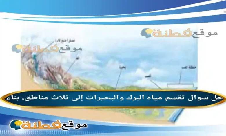 تقسم مياه البرك والبحيرات إلى ثلاث مناطق، بناء