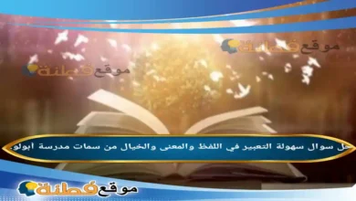 سهولة التعبير في اللفظ والمعنى والخيال من سمات مدرسة أبولو.