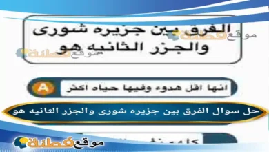 الفرق بين جزیره شورى والجزر الثانيه هو