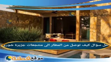 كيف توصل من المطار الى منتجعات جزيرة شورى